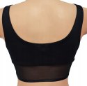 NOWY TEZENIS top czarny braletka biustonosz L